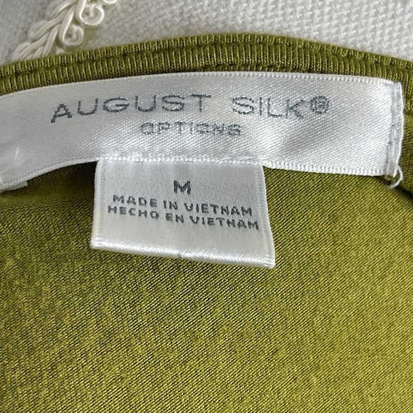 August Silk Option Olive green sleeveless tank top - Picture 9 of 9